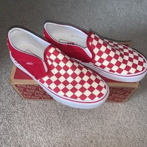 Red Checkered Vans